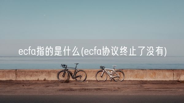 ecfa指的是什么(ecfa协议终止了没有)(图1)