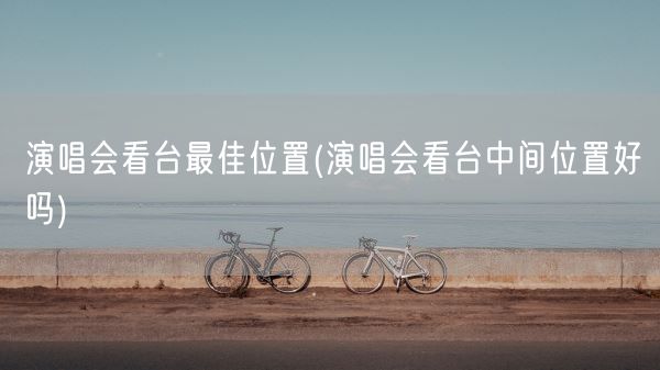 演唱会看台最佳位置(演唱会看台中间位置好吗)(图1)