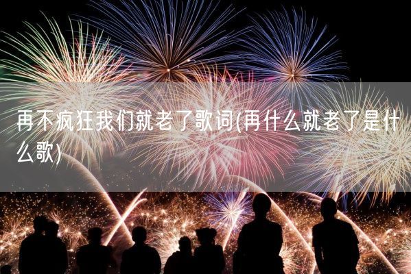 再不疯狂我们就老了歌词(再什么就老了是什么歌)(图1) 再不疯狂我们就老了歌词(再什么就老了是什么歌)(图1)