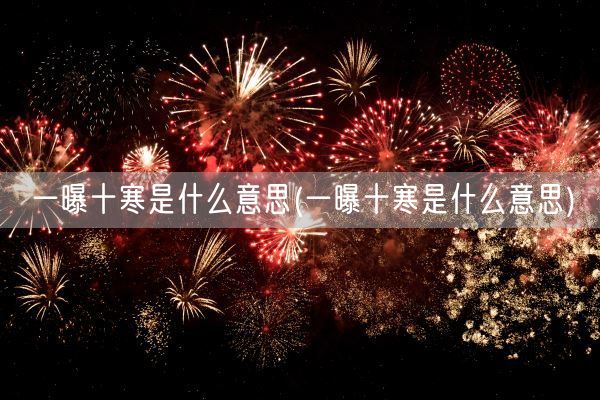 一曝十寒是什么意思(一曝十寒是什么意思)(图1)