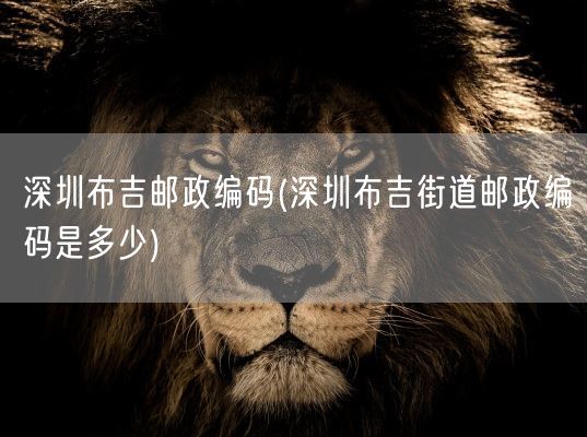 深圳布吉邮政编码(深圳布吉街道邮政编码是多少)(图1)
