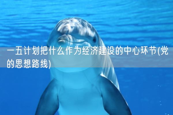 一五计划把什么作为经济建设的中心环节(党的思想路线)(图1)