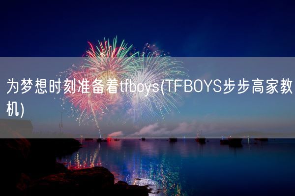为梦想时刻准备着tfboys(TFBOYS步步高家教机)(图1)