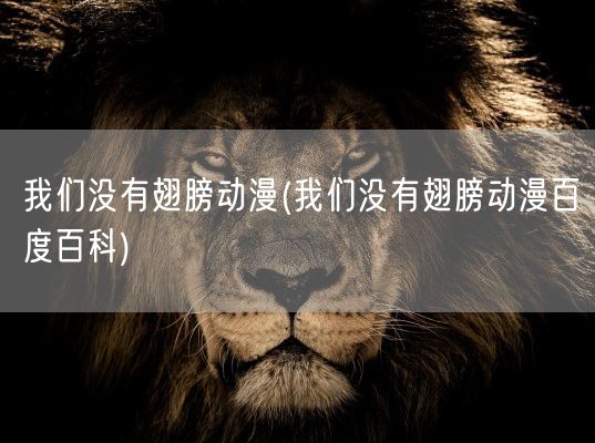 我们没有翅膀动漫(我们没有翅膀动漫百度百科)(图1)