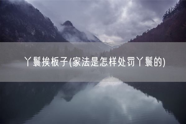 丫鬟挨板子(家法是怎样处罚丫鬟的)(图1)