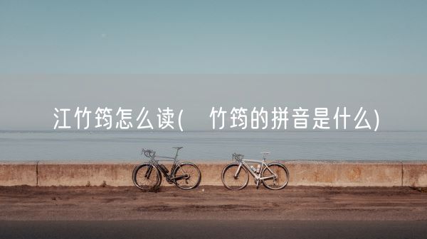 江竹筠怎么读(冮竹筠的拼音是什么)(图1)