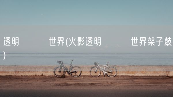 透明だった世界(火影透明だった世界架子鼓)(图1)