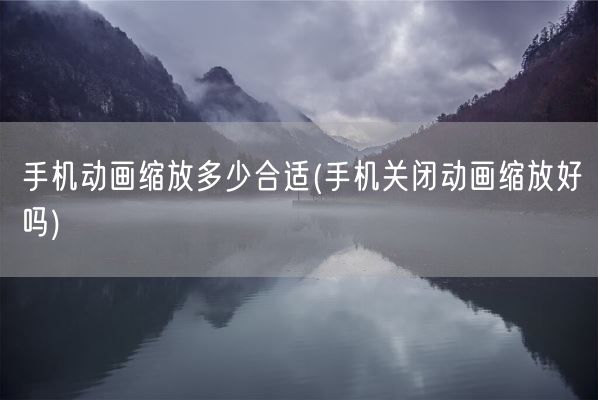 手机动画缩放多少合适(手机关闭动画缩放好吗)(图1) 手机动画缩放多少合适(手机关闭动画缩放好吗)(图1)