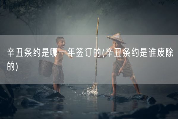 辛丑条约是哪一年签订的(辛丑条约是谁废除的)(图1)