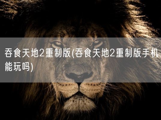 吞食天地2重制版(吞食天地2重制版手机能玩吗)(图1)