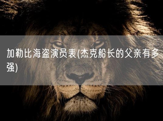 加勒比海盗演员表(杰克船长的父亲有多强)(图1) 加勒比海盗演员表(杰克船长的父亲有多强)(图1)