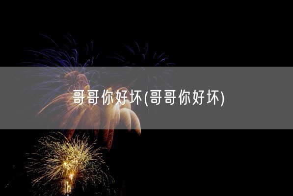 哥哥你好坏(哥哥你好坏)(图1)