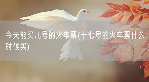 今天能买几号的火车票(十七号的火车票什么时候买)(图1)