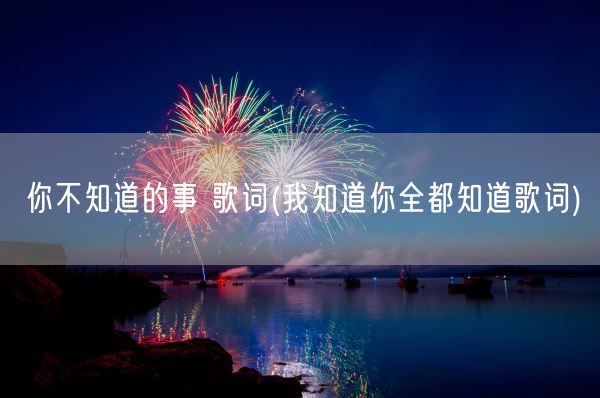 你不知道的事 歌词(我知道你全都知道歌词)(图1)