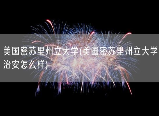 美国密苏里州立大学(美国密苏里州立大学治安怎么样)(图1)