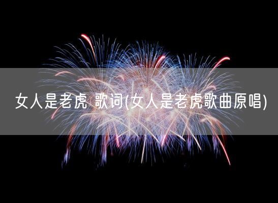 女人是老虎 歌词(女人是老虎歌曲原唱)(图1)
