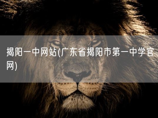 揭阳一中网站(广东省揭阳市第一中学官网)(图1)