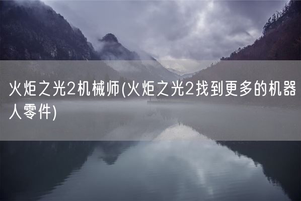 火炬之光2机械师(火炬之光2找到更多的机器人零件)(图1)
