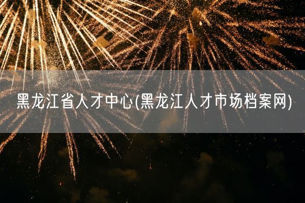 黑龙江省人才中心(黑龙江人才市场档案网)(图1)