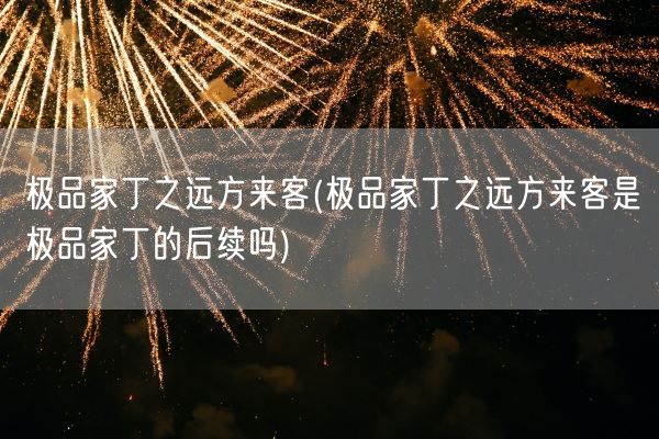 极品家丁之远方来客(极品家丁之远方来客是极品家丁的后续吗)(图1)