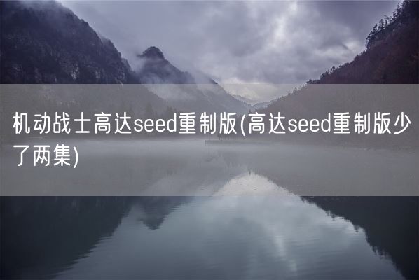 机动战士高达seed重制版(高达seed重制版少了两集)(图1)