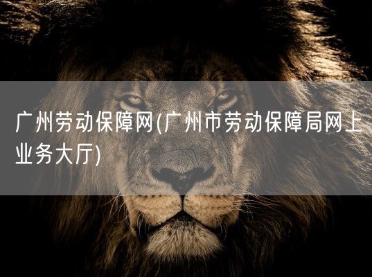 广州劳动保障网(广州市劳动保障局网上业务大厅)(图1)