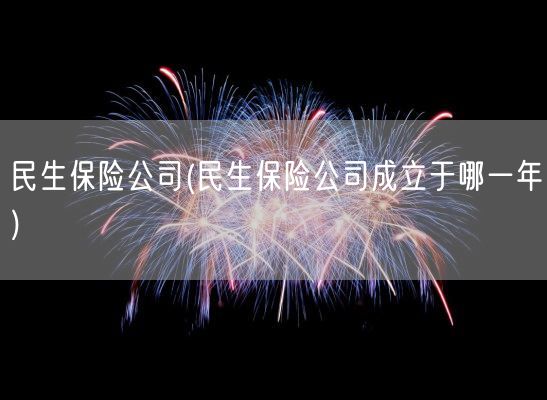 民生保险公司(民生保险公司成立于哪一年)(图1) 民生保险公司(民生保险公司成立于哪一年)(图1)