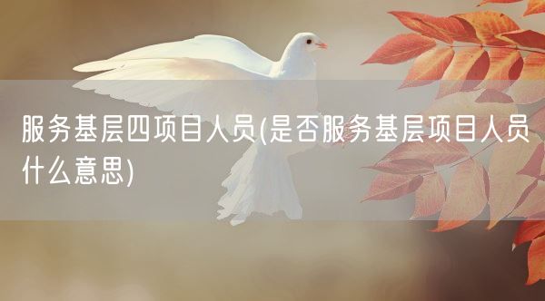 服务基层四项目人员(是否服务基层项目人员什么意思)(图1) 服务基层四项目人员(是否服务基层项目人员什么意思)(图1)