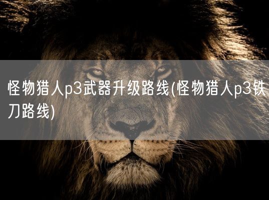 怪物猎人p3武器升级路线(怪物猎人p3铁刀路线)(图1)