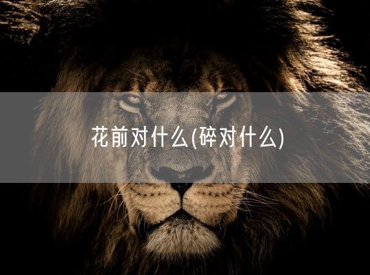 花前对什么(碎对什么)(图1)