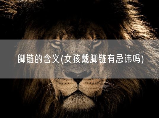 脚链的含义(女孩戴脚链有忌讳吗)(图1)