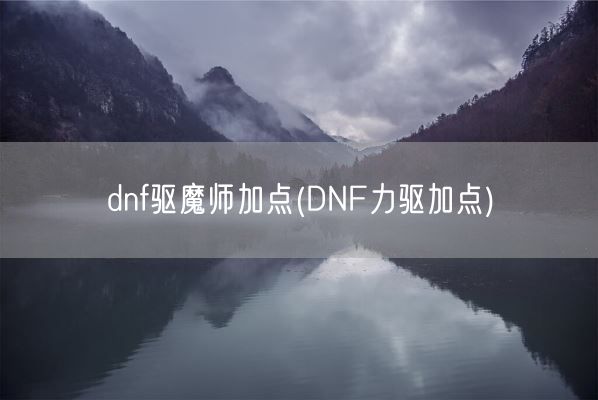 dnf驱魔师加点(DNF力驱加点)(图1)
