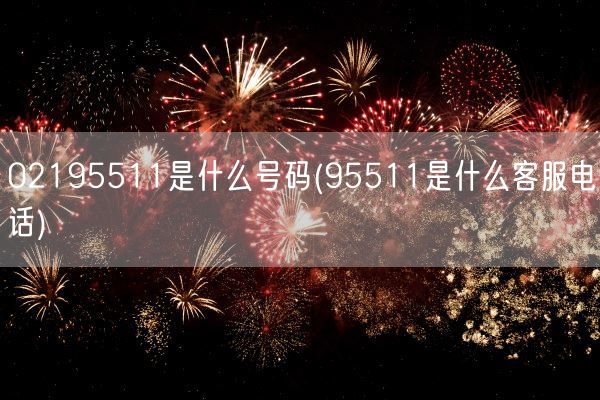 02195511是什么号码(95511是什么客服电话)(图1)