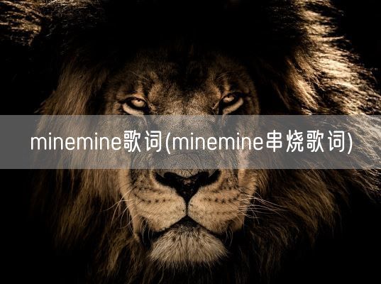minemine歌词(minemine串烧歌词)(图1) minemine歌词(minemine串烧歌词)(图1)