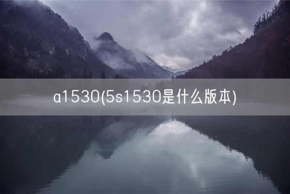 a1530(5s1530是什么版本)(图1)