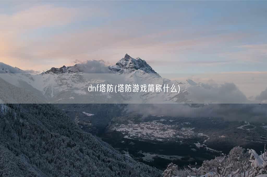 dnf塔防(塔防游戏简称什么)(图1)