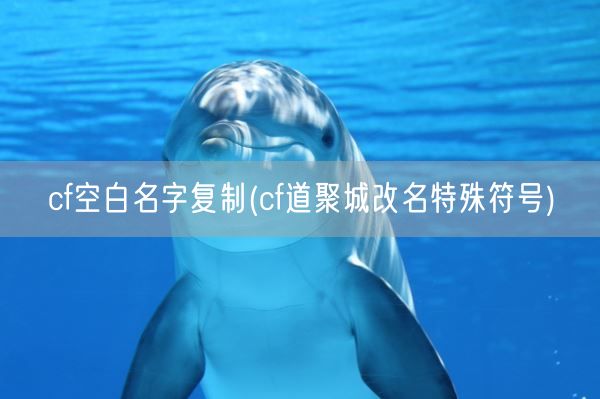 cf空白名字复制(cf道聚城改名特殊符号)(图1)