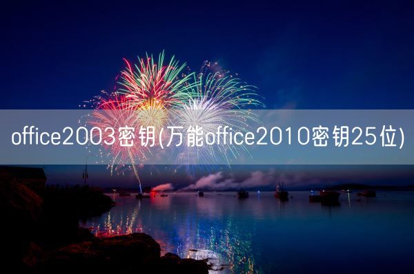office2003密钥(万能office2010密钥25位)(图1)
