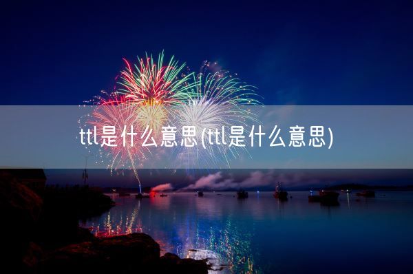 ttl是什么意思(ttl是什么意思)(图1) ttl是什么意思(ttl是什么意思)(图1)