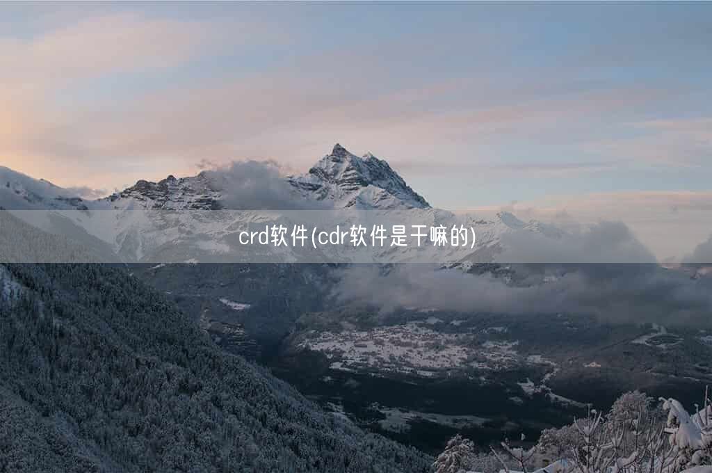 crd软件(cdr软件是干嘛的)(图1)