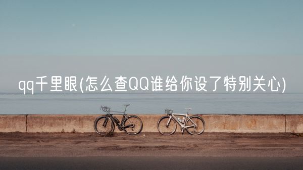 qq千里眼(怎么查QQ谁给你设了特别关心)(图1) qq千里眼(怎么查QQ谁给你设了特别关心)(图1)