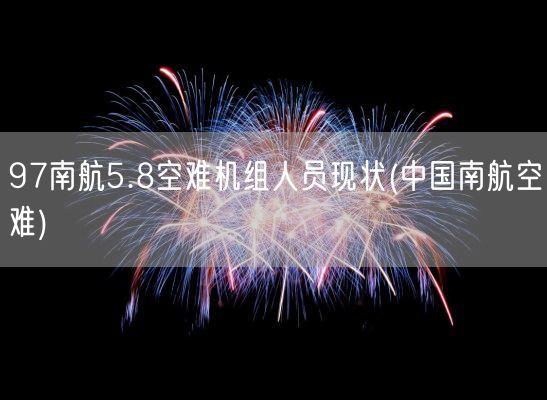 97南航5.8空难机组人员现状(中国南航空难)(图1)