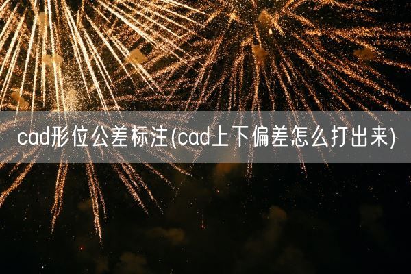 cad形位公差标注(cad上下偏差怎么打出来)(图1)