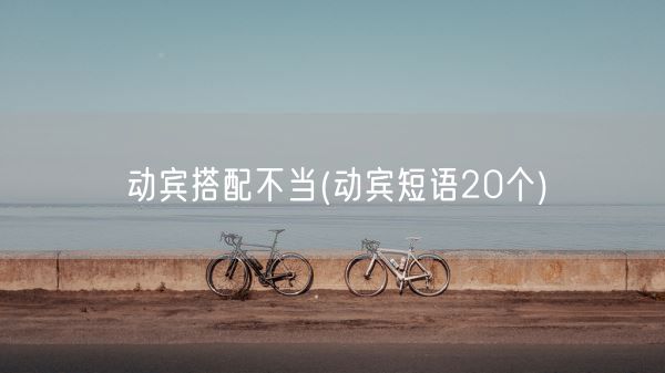 动宾搭配不当(动宾短语20个)(图1) 动宾搭配不当(动宾短语20个)(图1)