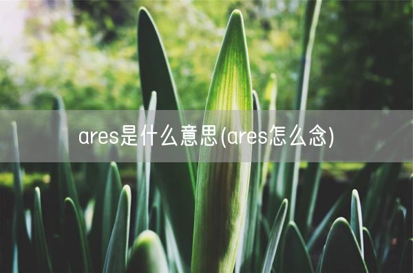 ares是什么意思(ares怎么念)(图1)