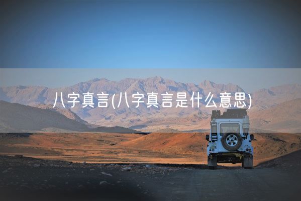 八字真言(八字真言是什么意思)(图1) 八字真言(八字真言是什么意思)(图1)