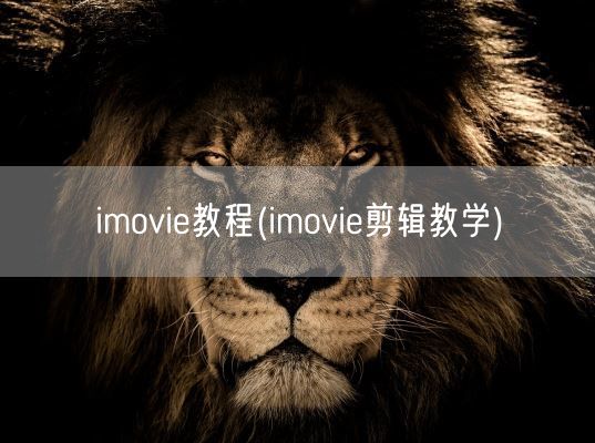 imovie教程(imovie剪辑教学)(图1) imovie教程(imovie剪辑教学)(图1)