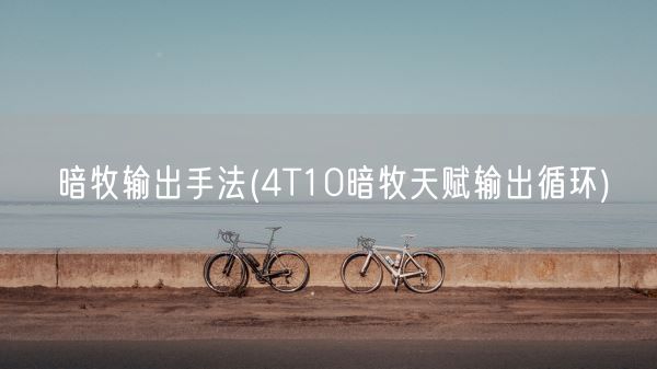 暗牧输出手法(4T10暗牧天赋输出循环)(图1)