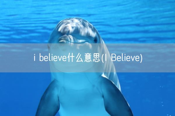 i believe什么意思(I Believe)(图1) i believe什么意思(I Believe)(图1)