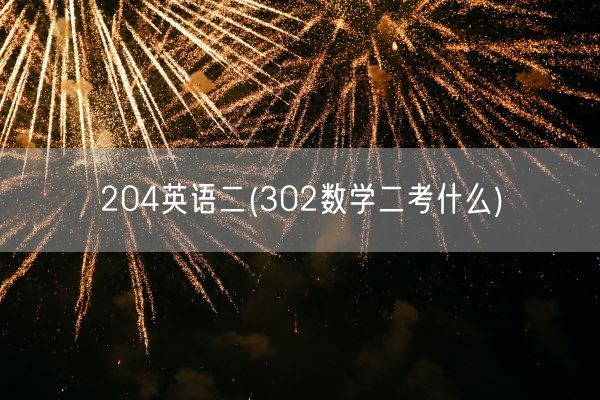204英语二(302数学二考什么)(图1)
